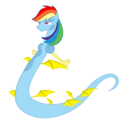 Size: 3500x3444 | Tagged: artist:gatesmccloud, artist:skyspeardraw, chaos, cmc 10k, derpibooru import, draconequified, draconequus, rainbow dash, safe, simple background, solo, species swap, transparent background, vector