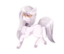Size: 1024x860 | Tagged: safe, artist:little-sketches, derpibooru import, oc, oc:yukiko, unofficial characters only, earth pony, pony, chest fluff, eye clipping through hair, female, fluffy, mare, simple background, solo, transparent background