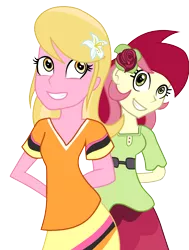 Size: 1285x1698 | Tagged: safe, artist:berrypunchrules, derpibooru import, lily, lily valley, roseluck, equestria girls, equestria girls-ified, simple background, transparent background