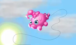 Size: 900x532 | Tagged: artist:tillie-tmb, balloon, balloonie pie, balloonie pony, cloud, derpibooru import, original species, pink floyd, pinkie pie, safe, solo, sun