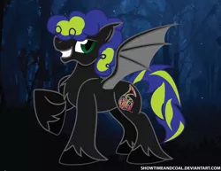 Size: 3300x2550 | Tagged: safe, artist:showtimeandcoal, derpibooru import, oc, oc:super trampoline, unofficial characters only, bat, bat pony, pony, author, cutie mark, fimfiction, male, solo, stallion, vector