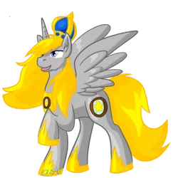 Size: 1024x1024 | Tagged: safe, artist:usagi-zakura, derpibooru import, oc, oc:king argentum, unofficial characters only, alicorn, pony, alicorn oc, simple background, solo, transparent background