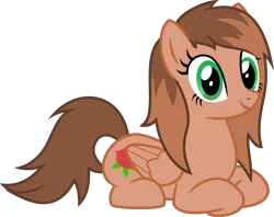 Size: 10002x7925 | Tagged: safe, artist:peahead, derpibooru import, oc, oc:kathrine, unofficial characters only, pegasus, pony, absurd resolution, cutie mark, green eyes, lying, lying down, show accurate, simple background, smiling, solo, transparent background, vector