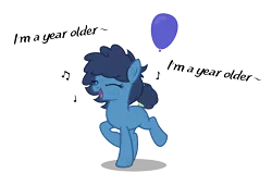 Size: 1700x1160 | Tagged: safe, artist:firefall-mlp, derpibooru import, oc, oc:blimp, unofficial characters only, earth pony, pony, balloon, female, filly, freckles, simple background, singing, solo, transparent background