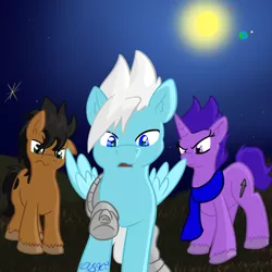 Size: 1024x1024 | Tagged: safe, artist:usagi-zakura, derpibooru import, oc, oc:fidget, oc:night vigil, oc:stormglaze, oc:street sense, unofficial characters only, earth pony, pony, unicorn, male, mondas guards, revolution, stallion