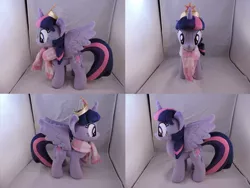 Size: 1597x1199 | Tagged: safe, artist:little-broy-peep, derpibooru import, twilight sparkle, twilight sparkle (alicorn), alicorn, pony, big crown thingy, irl, jewelry, photo, plushie, regalia, solo