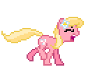 Size: 126x96 | Tagged: safe, artist:botchan-mlp, derpibooru import, lily, lily valley, earth pony, pony, aaaaaaaaaa, animated, cute, desktop ponies, eyes closed, flower, flower in hair, galloping, gif, lilybetes, open mouth, pixel art, running, scared, screaming, simple background, solo, sprite, the horror, transparent background