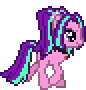 Size: 86x90 | Tagged: safe, artist:botchan-mlp, derpibooru import, aria blaze, ponified, earth pony, pony, equestria girls, animated, ariabetes, cute, equestria girls ponified, female, gif, mare, pixel art, simple background, solo, transparent background, trotting, walking