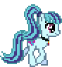 Size: 88x94 | Tagged: safe, artist:botchan-mlp, derpibooru import, sonata dusk, ponified, earth pony, pony, equestria girls, animated, cute, equestria girls ponified, female, gif, mare, pixel art, simple background, solo, sonatabetes, transparent background, trotting, walking