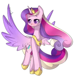 Size: 1592x1643 | Tagged: safe, artist:clefficia, artist:soundwavepie, derpibooru import, princess cadance, alicorn, collaboration, heart eyes, open collaboration, simple background, solo, spread wings, transparent background, wingding eyes