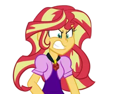 Size: 600x450 | Tagged: safe, artist:wubcakeva, derpibooru import, adagio dazzle, sunset shimmer, equestria girls, angry, clothes swap, simple background, solo, transparent background