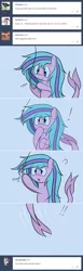 Size: 1280x4159 | Tagged: absurd resolution, artist:hummingway, ask-humming-way, derpibooru import, exclamation point, fishing hook, hook, merpony, oc, oc:swirly shells, question mark, safe, simple background, tumblr, tumblr comic, underwater, unofficial characters only