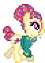 Size: 66x92 | Tagged: safe, artist:botchan-mlp, derpibooru import, torch song, earth pony, pony, animated, female, gif, hair bun, mare, pixel art, simple background, solo, transparent background, trotting, walking