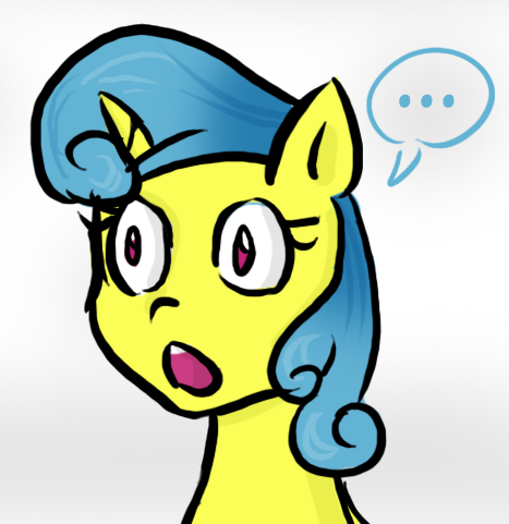 Size: 467x481 | Tagged: safe, artist:drhikari, derpibooru import, lemon hearts, pony, unicorn, comic:dealing with depression, cropped, gradient background, open mouth, reaction, solo