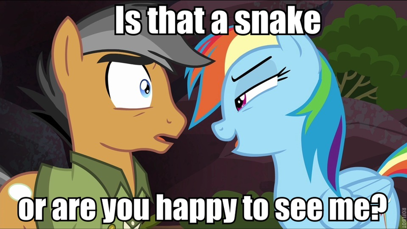 Size: 960x541 | Tagged: suggestive, derpibooru import, edit, edited screencap, screencap, quibble pants, rainbow dash, earth pony, pegasus, pony, stranger than fan fiction, caption, female, image macro, implied erection, male, mare, meme, out of context, quibbledash, rainbow dash seduces quibble pants, shipping, stallion, straight