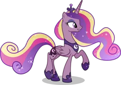 Size: 9500x6643 | Tagged: absurd resolution, alternate universe, artist:limedazzle, crown, derpibooru import, jewelry, mane swap, palette swap, princess cadance, princess luna, raised hoof, recolor, regalia, safe, simple background, smiling, solo, transparent background, vector