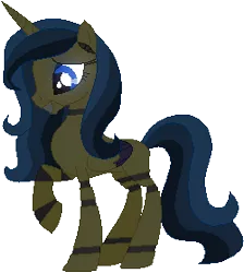 Size: 250x279 | Tagged: safe, artist:westrail642fan, derpibooru import, oc, oc:toy crystal sky, unofficial characters only, alicorn, pony, alicorn oc, animatronic, darkened edit, glowing eyes, simple background, solo, transparent background