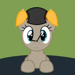 Size: 1990x1990 | Tagged: safe, artist:badumsquish, derpibooru import, oc, ponified, unofficial characters only, alarm clock pony, object pony, original species, alarm clock, bells, clock, female, looking at you, prone, smiling, solo, table