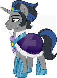 Size: 600x820 | Tagged: safe, artist:tambelon, derpibooru import, idw, king sombra, pony, spoiler:comic, spoiler:comic18, good king sombra, male, mirror universe, solo, stallion, stupid sexy good king sombra, stupid sexy sombra, watermark