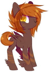 Size: 457x661 | Tagged: safe, artist:sorasku, derpibooru import, oc, unofficial characters only, pegasus, pony, colored pupils, female, mare, one eye closed, simple background, smiling, solo, transparent background, winged hooves, wink