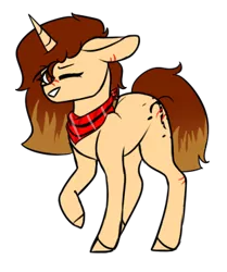 Size: 311x372 | Tagged: safe, artist:twinkepaint, derpibooru import, oc, unofficial characters only, pony, unicorn, female, mare, one eye closed, raised hoof, simple background, solo, transparent background, wink