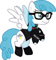 Size: 1210x1296 | Tagged: safe, alternate version, artist:lightningbolt, derpibooru import, part of a set, lightning bolt, white lightning, pegasus, pony, .svg available, bottomless, choker, clandestine industries, clothes, confused, emo, female, fingerless gloves, flying, glasses, gloves, jewelry, mare, minecraft, my chemical romance, necklace, panic! at the disco, pants, partial nudity, shirt, simple background, solo, spiked choker, spread wings, svg, t-shirt, transparent background, undershirt, vector, wristband