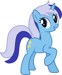 Size: 3001x3638 | Tagged: safe, artist:cloudyglow, artist:parclytaxel, derpibooru import, minuette, pony, unicorn, amending fences, high res, looking back, raised hoof, simple background, smiling, solo, transparent background, vector