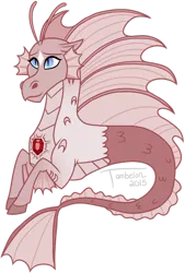 Size: 600x887 | Tagged: artist:tambelon, derpibooru import, female, hippocampus, merpony, oc, safe, simple background, siren, siren oc, solo, transparent background, unofficial characters only