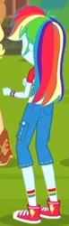 Size: 127x411 | Tagged: safe, derpibooru import, screencap, rainbow dash, equestria girls, legend of everfree, converse, cropped, rear view, shoes, solo