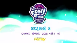 Size: 1200x675 | Tagged: derpibooru import, discovery family logo, fake, faker than a three dollar bill, meta, my little pony logo, safe, season 8, the ride never ends