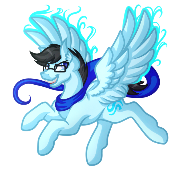 Size: 3426x3129 | Tagged: safe, artist:amazing-artsong, derpibooru import, ponified, pegasus, pony, clothes, high res, homestuck, john egbert, male, scarf, simple background, solo, stallion, transparent background