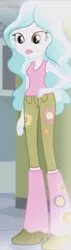 Size: 175x617 | Tagged: safe, derpibooru import, screencap, paisley, equestria girls, my past is not today, rainbow rocks, boots, cropped, flower, hand on hip, high heel boots, lockers, solo