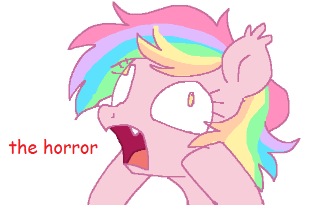 Size: 626x409 | Tagged: safe, artist:hawthornss, derpibooru import, oc, oc:paper stars, unofficial characters only, bat pony, pony, 1000 hours in ms paint, comic sans, cute little fangs, derp, dialogue, ear fluff, fangs, ms paint, open mouth, reaction image, simple background, solo, the horror, white background