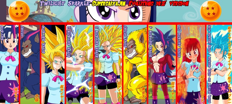 Size: 4000x1800 | Tagged: safe, artist:gonzalossj3, derpibooru import, twilight sparkle, equestria girls, dragon ball, dragon ball z, kamehameha, super saiyan 2, super saiyan 3, super saiyan 4, super saiyan blue, super saiyan god, super saiyan red