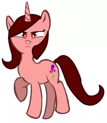 Size: 465x536 | Tagged: safe, artist:lavenderheart, derpibooru import, oc, oc:lavenderheart, unofficial characters only, bat pony, hybrid, pony, unicorn, cutie mark, mix, ms paint, parents:black x yellow, parents:oc x oc, simple background, solo, unofficial, vector, white background