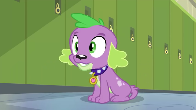 Size: 854x480 | Tagged: safe, derpibooru import, screencap, spike, spike the regular dog, dog, equestria girls, friendship games