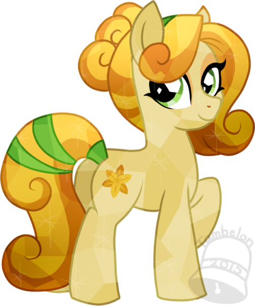 Size: 585x700 | Tagged: safe, artist:tambelon, derpibooru import, oc, oc:amber lily, unofficial characters only, crystal pony, pony, kilalaverse, female, mare, next generation, offspring, parent:oc:herb, parent:oc:isis quartz, parents:oc x oc, simple background, solo, transparent background, watermark