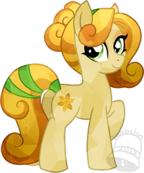 Size: 585x700 | Tagged: safe, artist:tambelon, derpibooru import, oc, oc:amber lily, unofficial characters only, crystal pony, pony, kilalaverse, female, mare, next generation, offspring, parent:oc:herb, parent:oc:isis quartz, parents:oc x oc, simple background, solo, transparent background, watermark