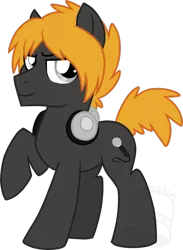 Size: 512x700 | Tagged: safe, artist:tambelon, derpibooru import, oc, oc:stereo beats, unofficial characters only, earth pony, pony, headphones, male, solo, stallion