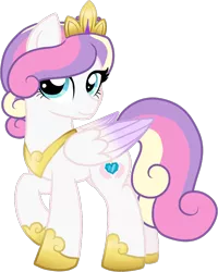 Size: 726x909 | Tagged: safe, artist:tambelon, derpibooru import, princess skyla, pegasus, pony, female, jewelry, mare, offspring, parent:princess cadance, parent:shining armor, parents:shiningcadance, solo, tiara