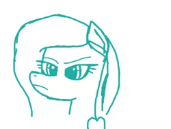 Size: 640x480 | Tagged: safe, artist:symphonydawn3, derpibooru import, oc, oc:sweetie mix, unofficial characters only, earth pony, pony, bust, female, frown, glare, grumpy, monochrome, portrait, raised eyebrow, rough sketch, sketch, solo
