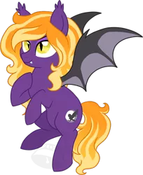 Size: 570x700 | Tagged: safe, artist:tambelon, derpibooru import, oc, oc:night owl, unofficial characters only, bat pony, pony, female, mare, solo, watermark