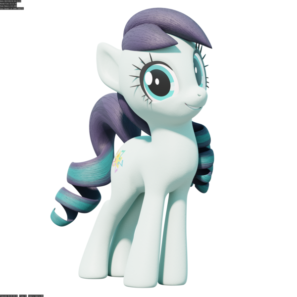 Size: 2048x2048 | Tagged: safe, artist:therealdjthed, derpibooru import, coloratura, earth pony, pony, 3d, 3d model, blender, cute, cycles, cycles render, female, mare, model:djthed, rara, simple background, solo, transparent background