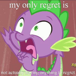 Size: 450x450 | Tagged: safe, derpibooru import, edit, edited screencap, screencap, spike, dragon, gauntlet of fire, animated, cropped, falling, fangs, flailing, frown, gif, i regret nothing, image macro, loop, meme, open mouth, paradox, peril, screaming, solo, tongue out, wide eyes