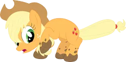 Size: 3585x1765 | Tagged: safe, artist:porygon2z, derpibooru import, applejack, earth pony, pony, look before you sleep, mud, muddy, simple background, solo, transparent background, vector