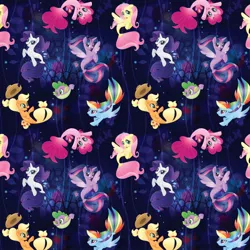 Size: 1500x1500 | Tagged: safe, derpibooru import, applejack, fluttershy, pinkie pie, rainbow dash, rarity, spike, twilight sparkle, twilight sparkle (alicorn), alicorn, pony, puffer fish, seapony (g4), my little pony: the movie, cute, fabric, mane six, merchandise, pattern, seaponified, seapony applejack, seapony fluttershy, seapony pinkie pie, seapony rainbow dash, seapony rarity, seapony twilight, species swap, spike the pufferfish