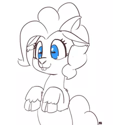 Size: 1280x1415 | Tagged: artist:pabbley, derpibooru import, goat, goatified, partial color, pinkie goat, pinkie pie, safe, simple background, solo, species swap, white background