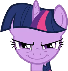 Size: 5490x5700 | Tagged: absurd resolution, artist:flutterguy317, close-up, derpibooru import, evil grin, female, grin, looking at you, mare, part of a set, safe, simple background, smiling, solo, .svg available, transparent background, twilight sparkle, vector