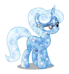 Size: 3079x3332 | Tagged: safe, artist:infinitewarlock, derpibooru import, trixie, crystal pony, pony, crystallized, simple background, solo, transparent background, vector