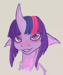 Size: 394x469 | Tagged: artist:purple-blep, bust, derpibooru import, dracony, dragon, dragonified, hybrid, portrait, safe, sketch, solo, species swap, twilidragon, twilight sparkle